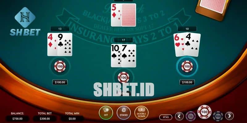 Đặc điểm nổi bật của trò chơi Blackjack tại SHBET ở giao diện 